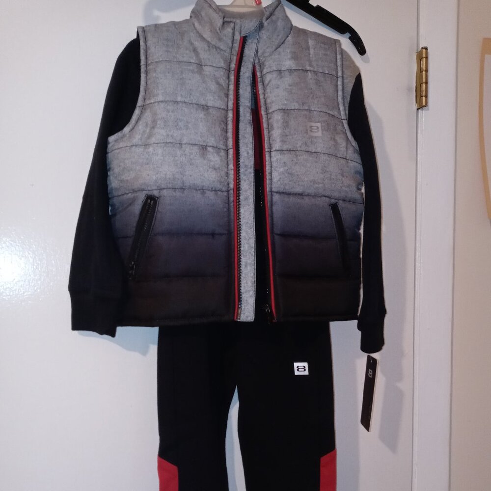 Layer 8 Boys Multicolor 3 PC Vest/Long Sleeve Shirt/Pants 3T